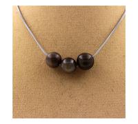 Minerali Collezione. Collana 3 Perle Zaffiro Di Mogok , Birmania, Myanmar 8 MM C