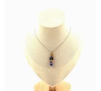 Pietre E Minerali. Collana 4 Perle LAPIS LAZULI Del Pakistan + QUARZO A RUTILE