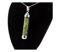 Pietre E Minerali. Collana In Peridoto Grezzo. Modello Tubo 50 Mm.