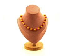 Pietre E Minerali. Collana Perle Agata Gialla + Tormalina Melone D'Acqua 8 Mm C