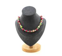 Pietre E Minerali. Collana Perle Cianite Verde Del Brasile + Tormalina Melone