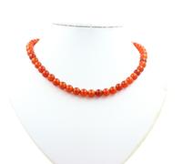 Pietre E Minerali. Collana Perle Di Cornalina D'Uruguay Qualità 5 A 8 Mm Catena