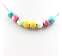 Pietre E Minerali. Collana Perle Di Giada Rosa Gialla + Turchese + Giada Rosa V