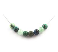 Pietre E Minerali. Collana Perle Occhio Di Tigre Verde + Malachite + Avventurina