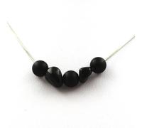 Pietre E Minerali. Collana Perle Onice Nero Opaco 8 Mm + Tormalina Schorl Di B