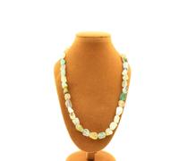 Pietre E Minerali. Collana Perle Opale Multicolore D'Australia Catena In Acciaio