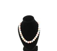 Pietre E Minerali. Collana Perle Opale Rosa + Quarzo Craquelé Del Brasile 8 Mm