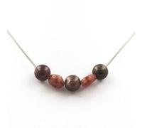 Collana Perle Rubino Da Mogok , Birmania, Myanmar 8 MM + Del Catena IN Cromature