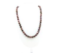 Collana Perle Rubino Da Mogok , Birmania, Myanmar Qualità 2A. 8 MM Catena IN ,