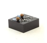 Pietre E Minerali. Orecchini 2 Perle Acquamarina Del Brasile + Legno