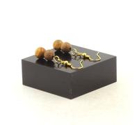 Pietre E Minerali. Orecchini 2 Perle Agata Crazy Lace + Legno 8 Mm