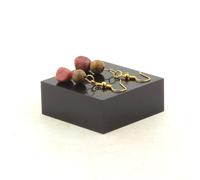 Pietre E Minerali. Orecchini 2 Perle Di Rodocrosite Del Brasile + Legno