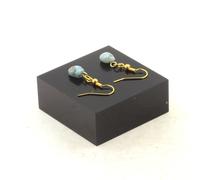 Pietre E Minerali. Orecchini Con 1 Perla Di Larimar Della Repubblica Dominicana