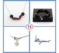 Pietre E Minerali. Parure Gioielli Bracciale Collana Perle Tormalina Rubellite