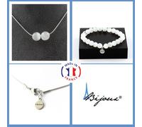 Pietre E Minerali. Set Bracciale Collana 2 Perle Selenite Del Marocco 8 Mm.