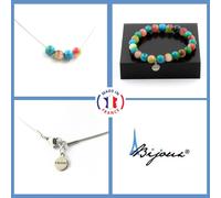 Pietre E Minerali. Set Bracciale Collana 4 Perle Di Tormalina Melone D'Acqua +