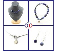 Pietre E Minerali. Set Bracciale Collana Orecchini Pendenti 10 Pe