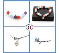 Pietre E Minerali. Set Bracciale Collana Perle Acquamarina + Amazonite +