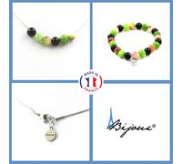 Pietre E Minerali. Set Bracciale Collana Perle Agata Nera + TOURMALINA Me