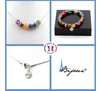 Pietre E Minerali. Set Bracciale Collana Perle Agata Striata Multicolore +