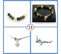 Pietre E Minerali. Set Bracciale Collana Perle Citrino + Malachite + Onice