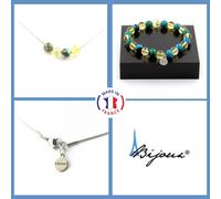 Parure Braccialetto Collana Perle Crisocolla Da Namibia + Citrino 8 Mm. Taglia