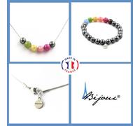 Pietre E Minerali. Set Bracciale Collana Perle Di Tormalina Multicolore + Hé