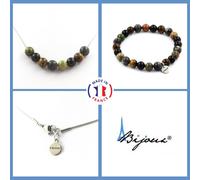 Pietre E Minerali. Set Bracciale Collana Perle Labradorite + OCCHIO DI TIGRE