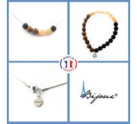 Parure Braccialetto Collana Perle Pietra Di Sole Da Tanzania + Perle Taglia per