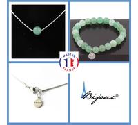 Pietre E Minerali. Set Gioielli Bracciale Collana 1 Perla Avventurina 8 Mm. Ch