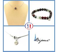 Pietre E Minerali. Set Gioielli Bracciale Collana 1 Perla Giada Sangue Di Drago