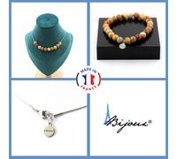 Pietre E Minerali. Set Gioielli Bracciale Collana 10 Perle Agata Crazy Lace