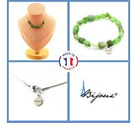 Parure Gioielli Braccialetto Collana 10 Perle Giada Nefrite Da Siberia Taglia