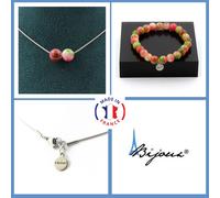 Pietre E Minerali. Set Gioielli Bracciale Collana 2 Perle Di Tormalina Melone D