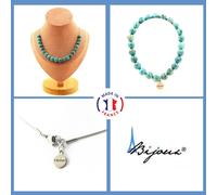 Pietre E Minerali. Set Gioielli Bracciale Collana 20 Perle Turchesi D'Africa