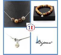 Pietre E Minerali. Set Gioielli Bracciale Collana 4 Perle Agata Crazy Lace 8