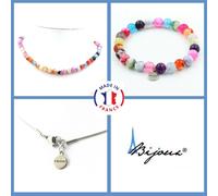 Pietre E Minerali. Set Gioielli Bracciale Collana Perle Agata Crepata Fuchs