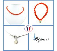 Pietre E Minerali. Set Gioielli Bracciale Collana Perle Cornalina D'Uruguay