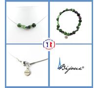 Pietre E Minerali. Set Gioielli Bracciale Collana Perle Epidote Del Myanmar (