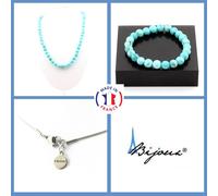 Pietre E Minerali. Set Gioielli Bracciale Collana Perle Howlite Turchese 8