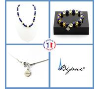 Pietre E Minerali. Set Gioielli Bracciale Collana Perle Lapis LAZULI + CITRINO