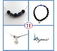 Pietre E Minerali. Set Gioielli Bracciale Collana Perle Onice Nero Opaco 8 Mm +