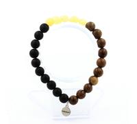 Pietre E Minéraux. Braccialetto Calcite Giallo Del Regno Unito + Perle Onice