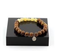 Pietre E Minéraux. Braccialetto Calcite Giallo Del Regno Unito + Perline 8 MM