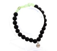 Pietre E Minéraux. Braccialetto Cianite Verde Del Brasile + Perle Onice Nero 8