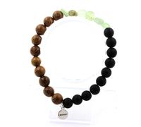 Pietre E Minéraux. Braccialetto Cianite Verde Del Brasile + Perle Onyx Nero