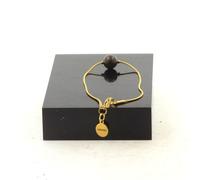 Pietre E Minéraux. Braccialetto IN Acciaio Dorato Inox 1 Perla Bronzite 8 Mm. F