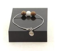 Pietre E Minéraux. Braccialetto IN Acciaio Inossidabile 1 Perla Golden Marocco+