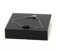 Pietre E Minéraux. Braccialetto IN Acciaio Inossidabile 1 Perla Tormalina Schörl