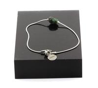 Pietre E Minéraux. Braccialetto IN Acciaio Inox 1 Perla Epidoto per Myamar (N